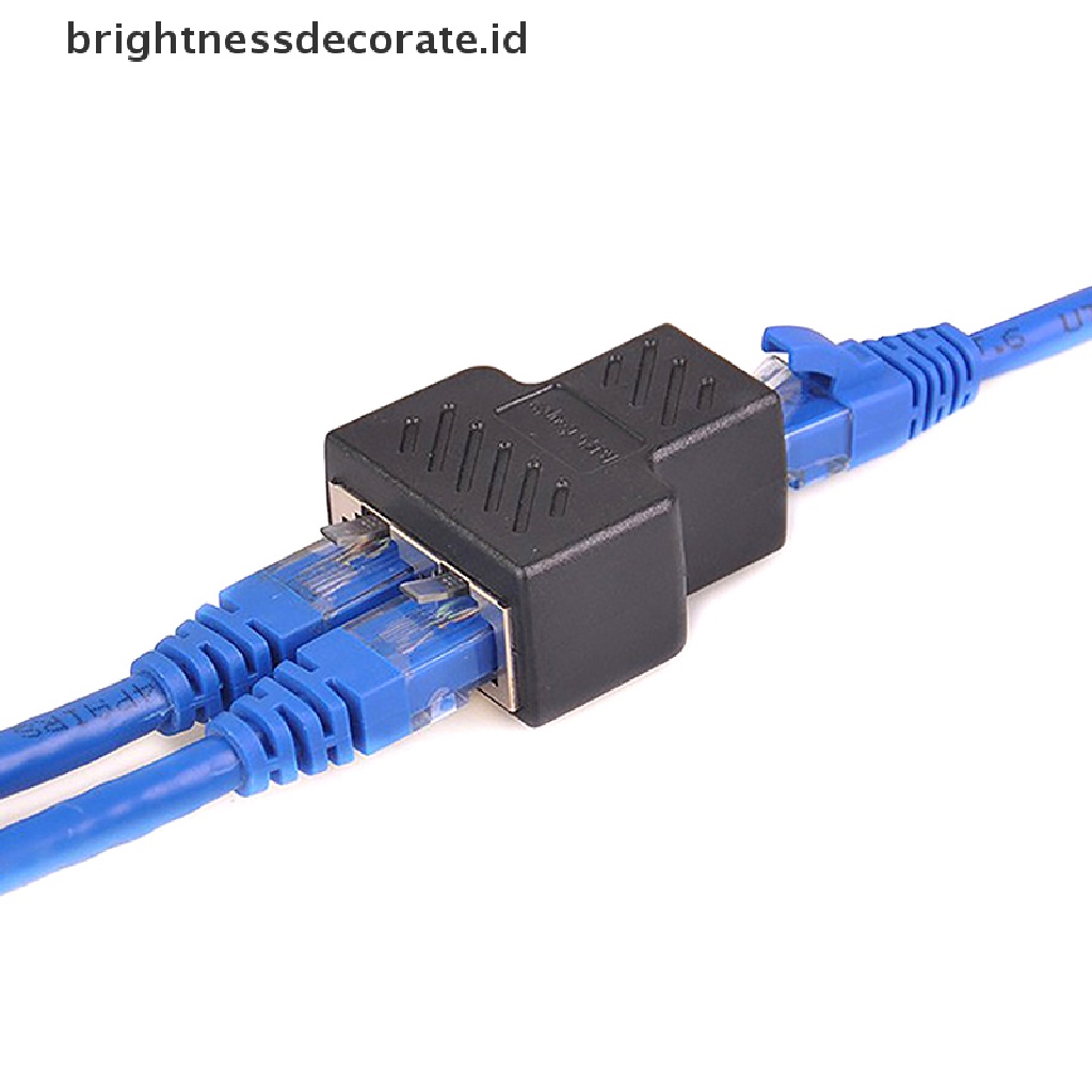 Konektor Splitter Kabel Jaringan Ethernet Rj45 Female 1 Ke 2 Arah