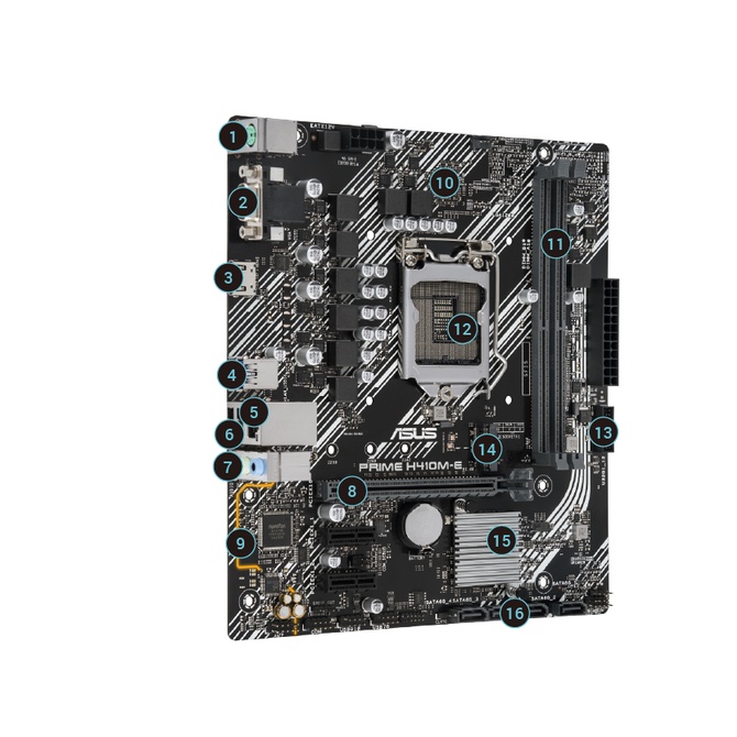 MOTHERBOARD ASUS PRIME H410M-D (Intel LGA 1200. Gen 10) GARANSI RESMI