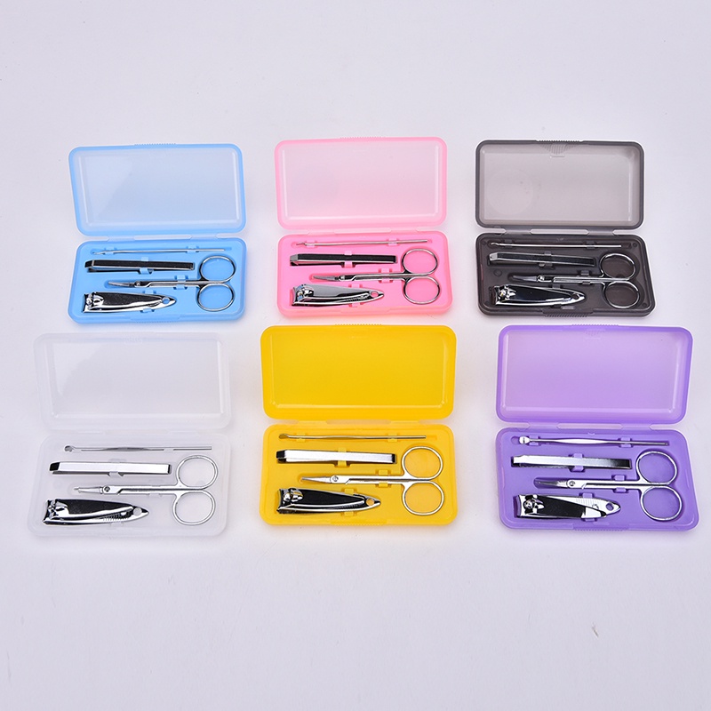 Lady 4pcs / Set Gunting Kuku + Buffer + File + Pinset + File + Kikir Kuku