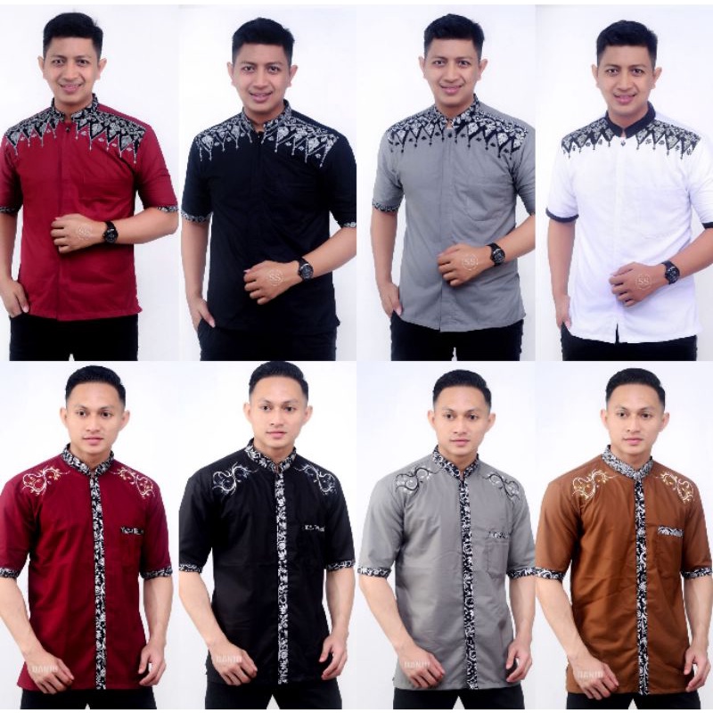 Pakaian Baju Muslim Koko Lengan Pendek Pria Terbaru 2021