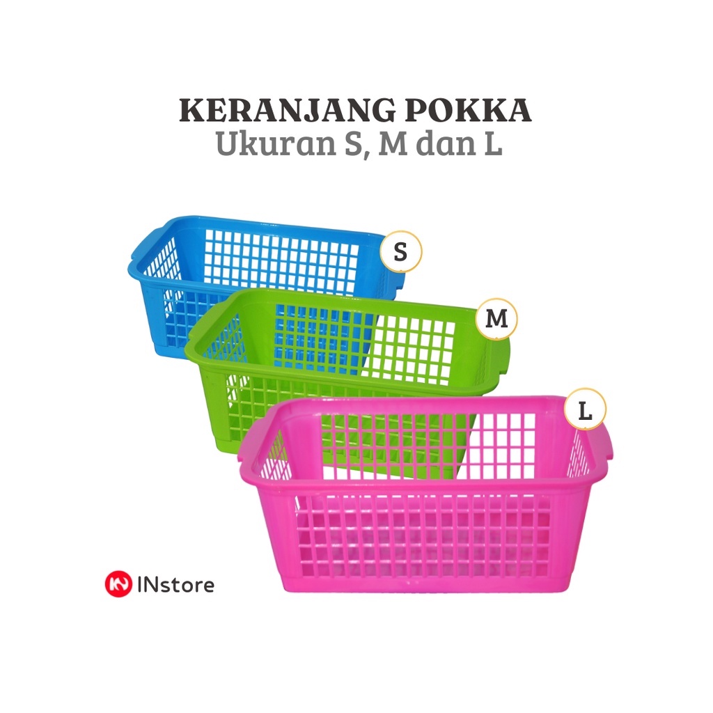 Keranjang Pokka - Keranjang Serbaguna Ukuran S, M dan L