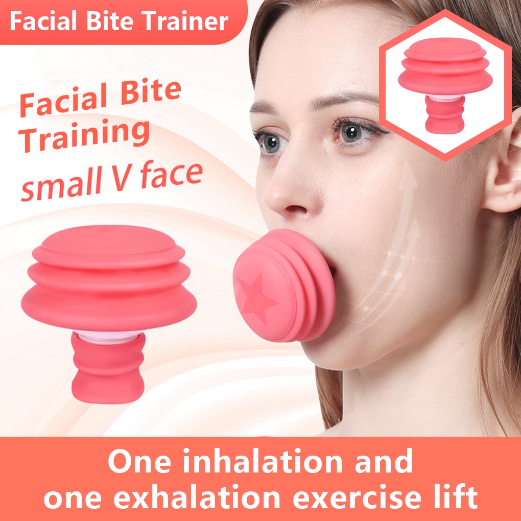 [house]Silicone *Face *Lift *Exerciser [Mini]![Small] Reusable Facial [Chin Skin] Chew Muscle *Slimming Lifting *Trainer