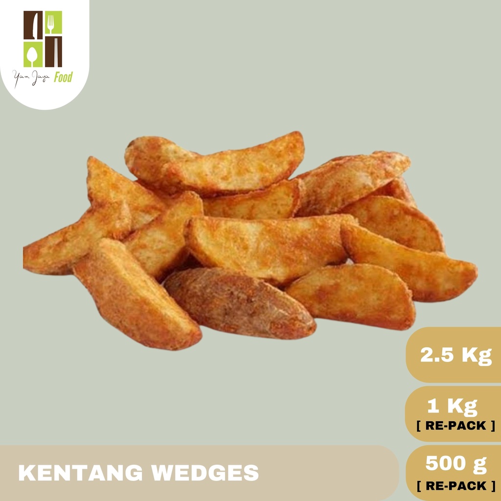 

Kentang Wedges Frozen Renyah Enak Bersih & Bagus [Repack 500GR/1KG] & 2.5KG