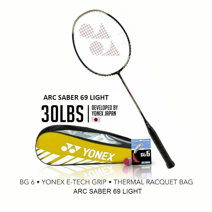 Dijual YONEX BADMINTON ARCSABER 69 LIGHT RUDY HARTONO Limited