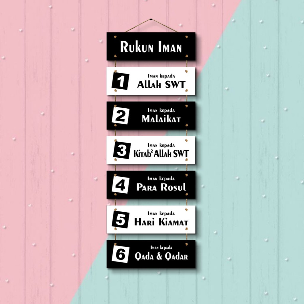 Hiasan Dinding Islami Rukun Iman, Hiasan Gantung Islam