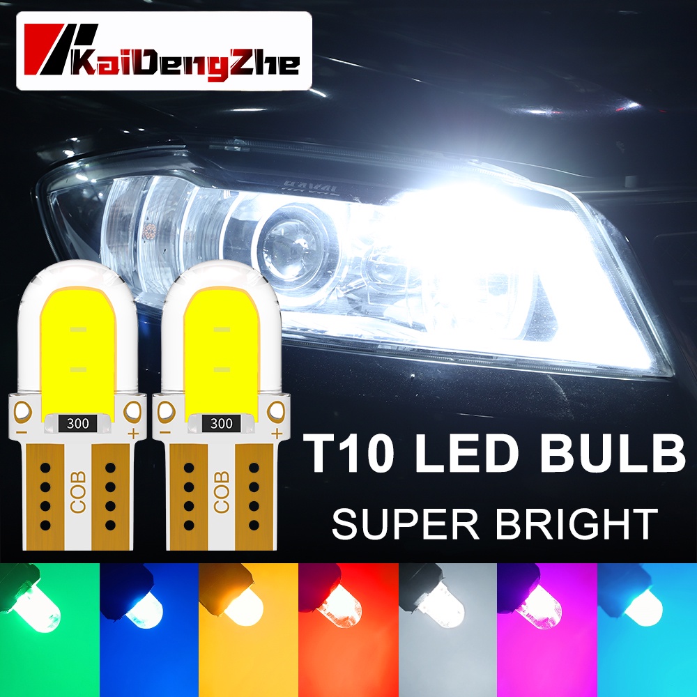 Lampu LED T10 W5W COB Can-bus Decoding Bahan Silica Gel Untuk Plat Nomor Mobil