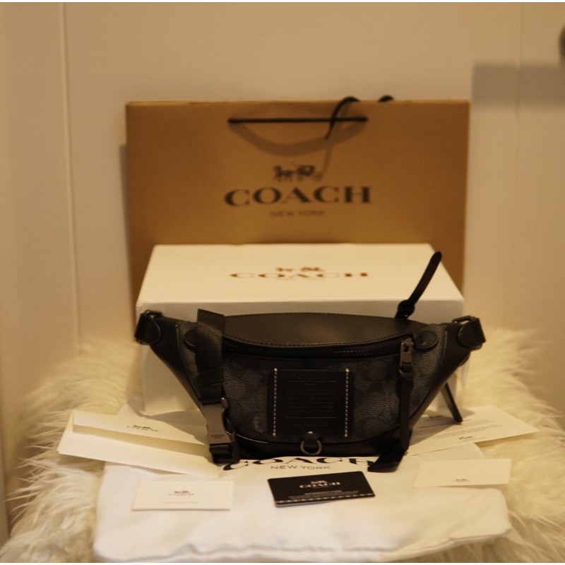 COACH WAISTBAG MINI UTILITY SIGNATURE BROWN ORIGINAL