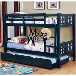 Ranjang susun tingkat kayu bunk bed dipan tampat tidur besi minimalis BB-01