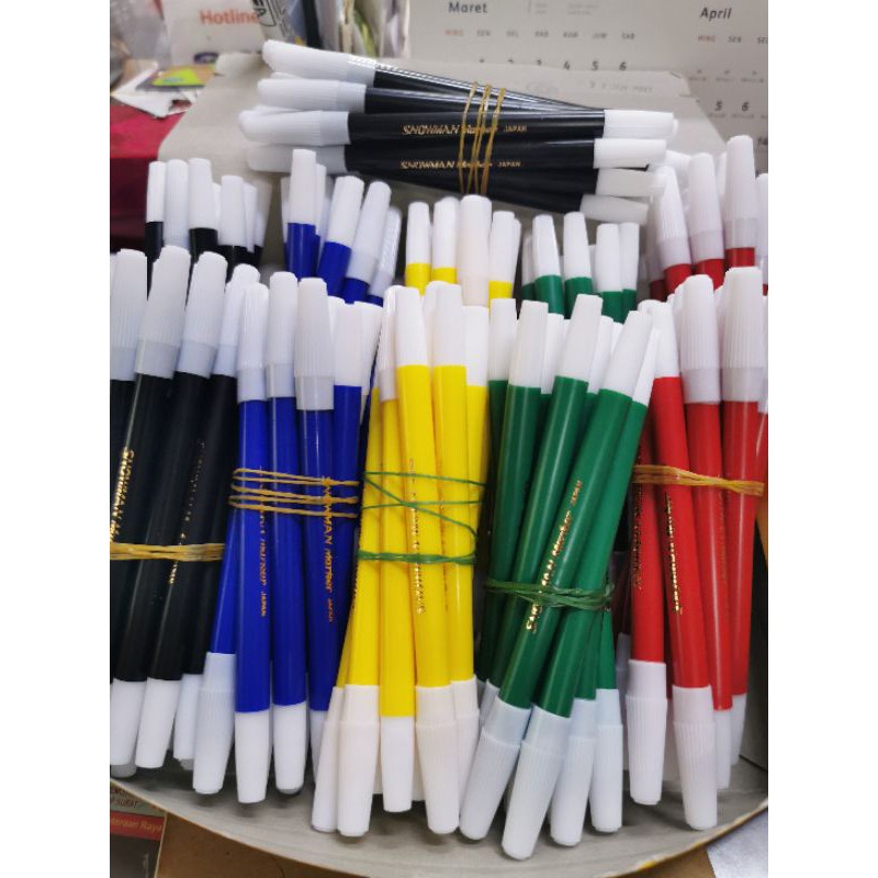

Spidol snowman warna hitam merah biru kuning hijau ecer satuan murah per 1pcs
