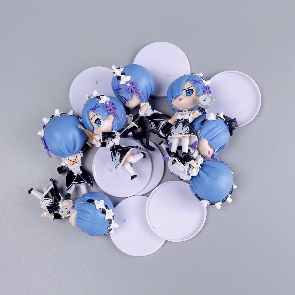 Mxbeauty Re: Life In A Different World From Zero Dekorasi Moldel Kawaii Q Version Boneka Mainan Anak Ornamen Dekorasi Desktop Model Rem Mainan