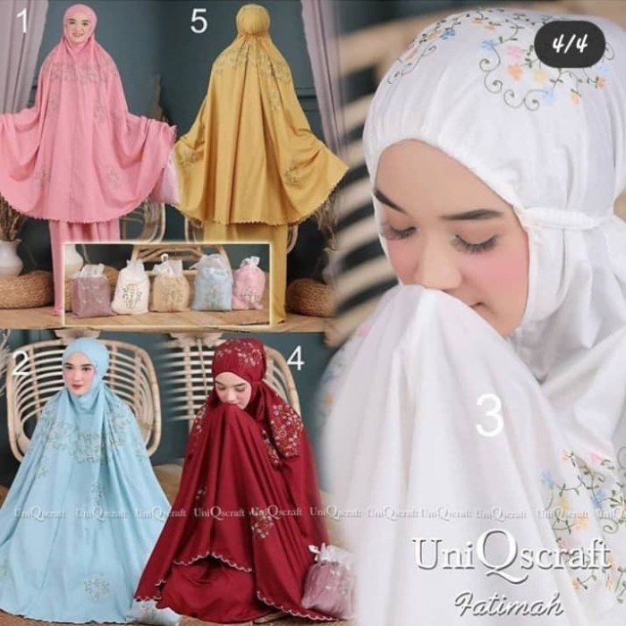 Mukena uniQSCRAFT-mekena dewasa-mukena bordir-mukena wanita dewasa