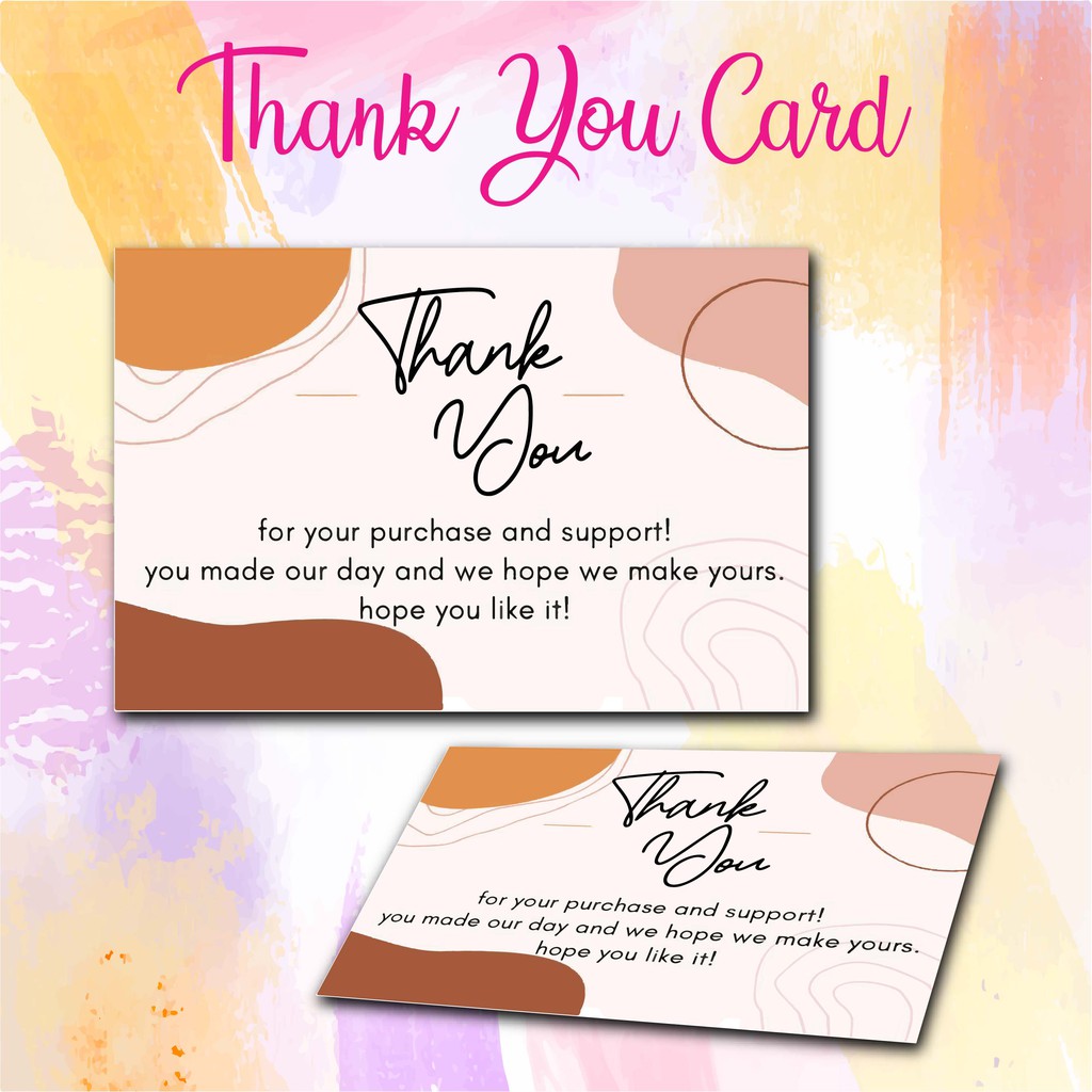 Thank You Card Custom [PROSES CEPAT 1 HARI SELESAI] | Shopee Indonesia