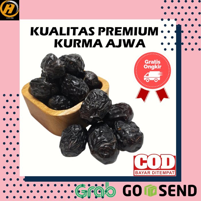 

Kurma Ajwa Azwa Premium Original/Kurma Nabi 500gr Asli Madinah Super Premium Quality