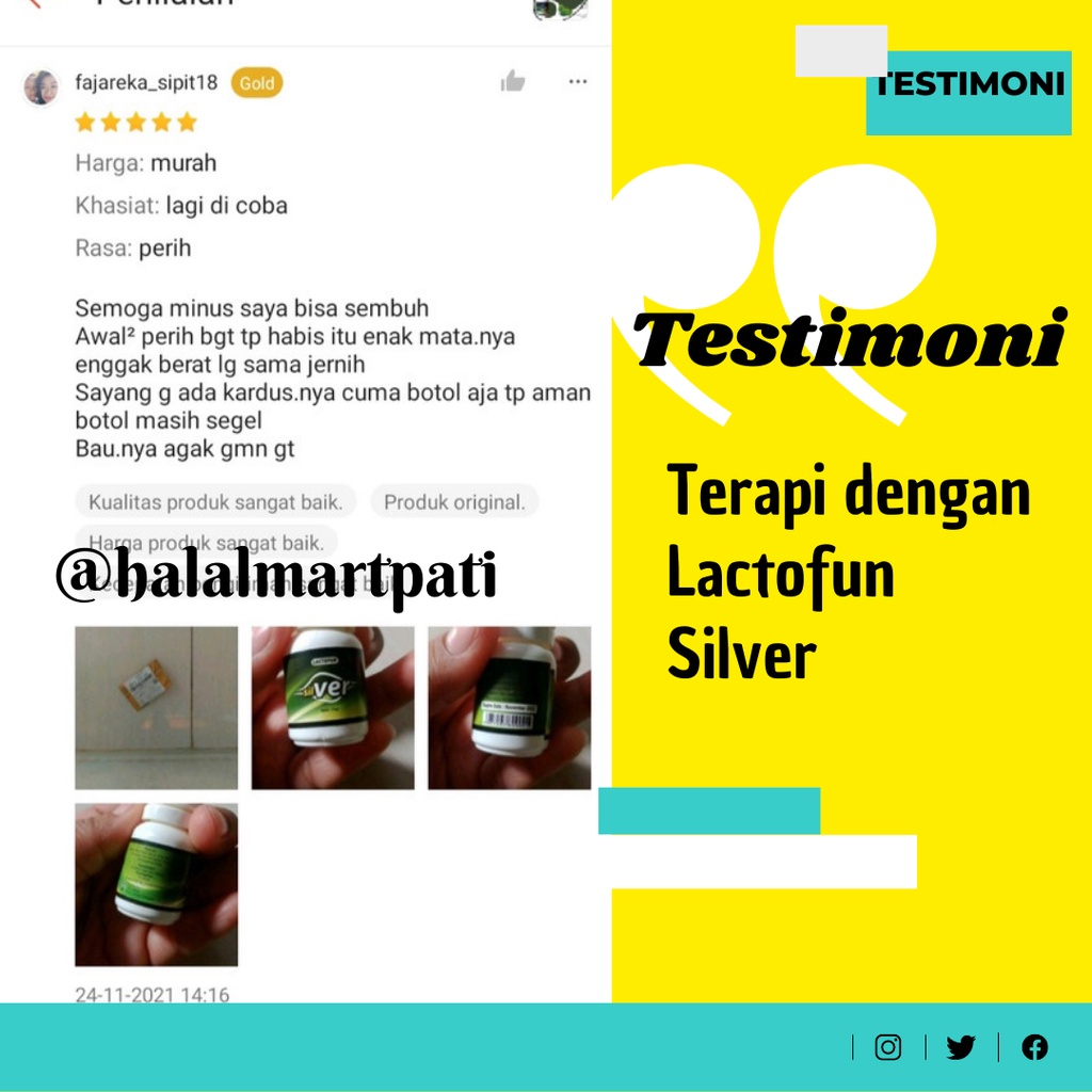 Lactofun Silver Obat Vitamin Terapi Tetes Mata Minus Plus Silinder Katarak Mata Merah Bengkak Herbal