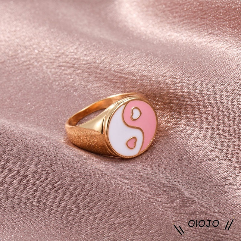 Cincin Jantung Tai Chi Untuk Aksesoris Perhiasan Fashion Wanita - Ol