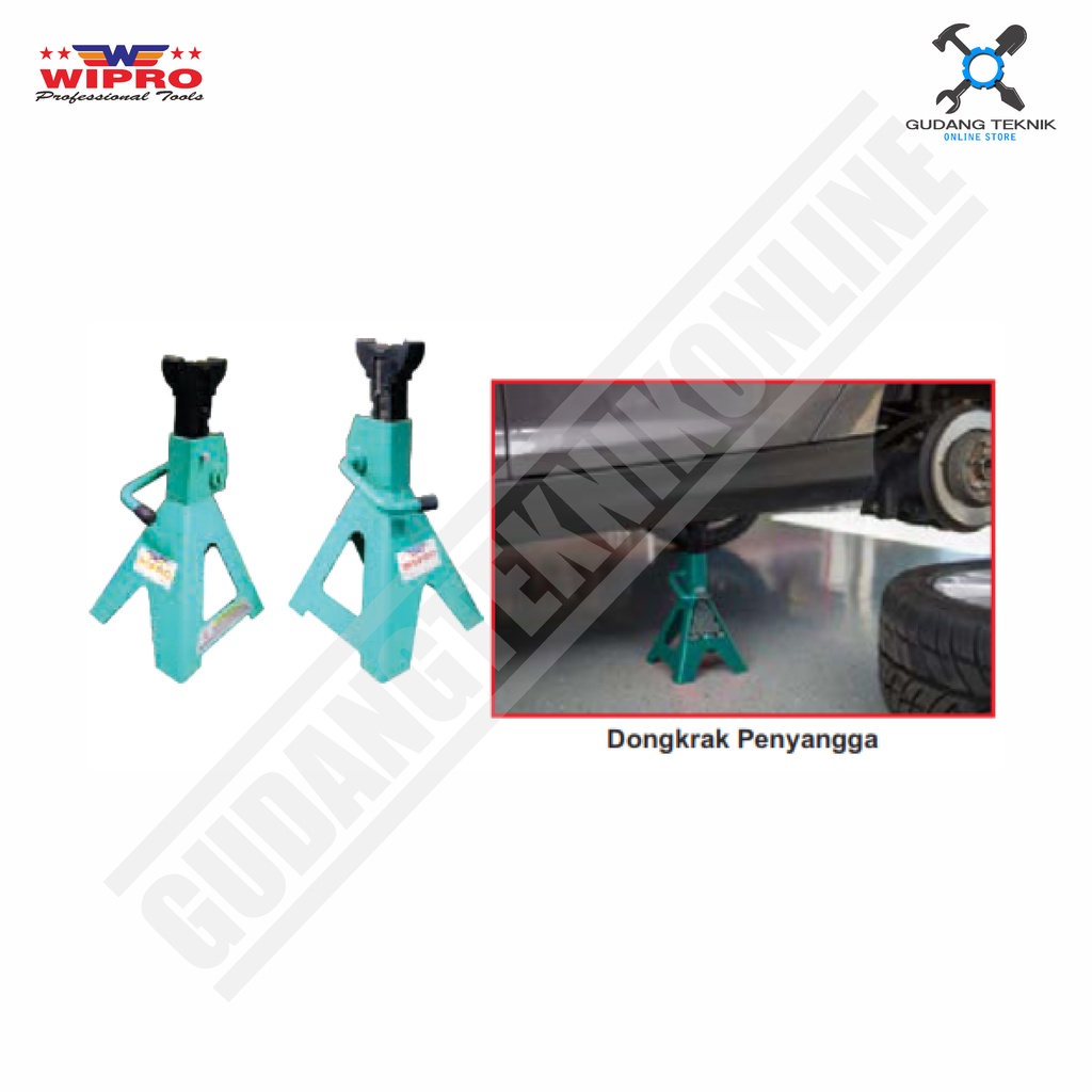 Jack Stand 12 Ton 1Set 2pcs with Kaki WIPRO T-412002 / Tahanan Dongkrak Mobil Truk 12T 12t WIPRO T 412002 - Dongkrak Jack stand With Pin WIPRO T412002