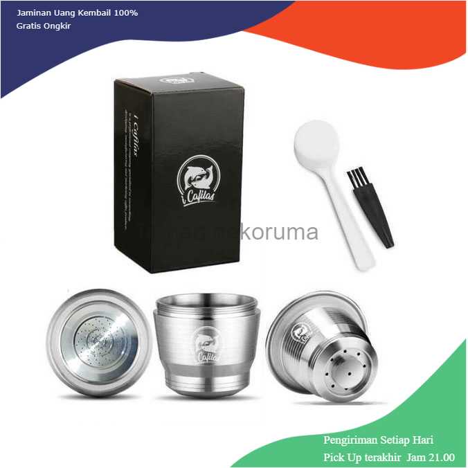 TD-DA1 ICafilas Refillable Capsule Stainless + Tamper for Nespresso - F456