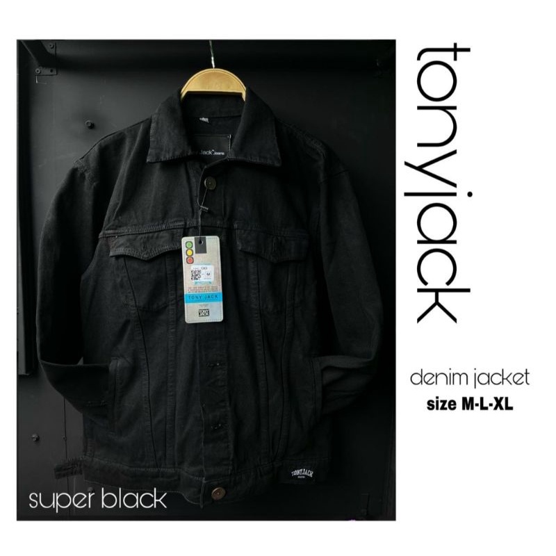 Jaket Jeans Denim-Super Black- Tony Jack PROMO