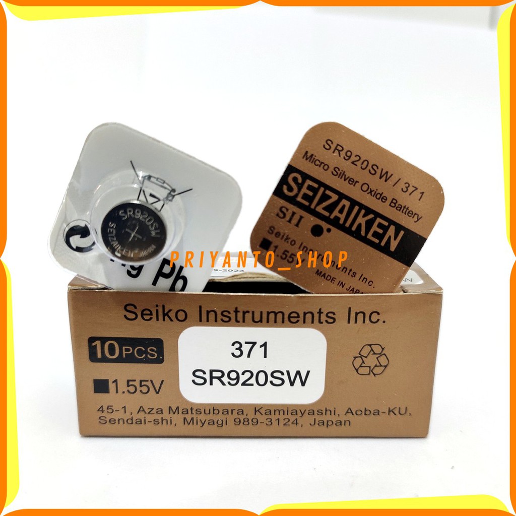 BATTERY BATERAI BATRE SEIKO SEIZAIKEN SR920SW SR920 SR 920 SW 371 ORIGINAL