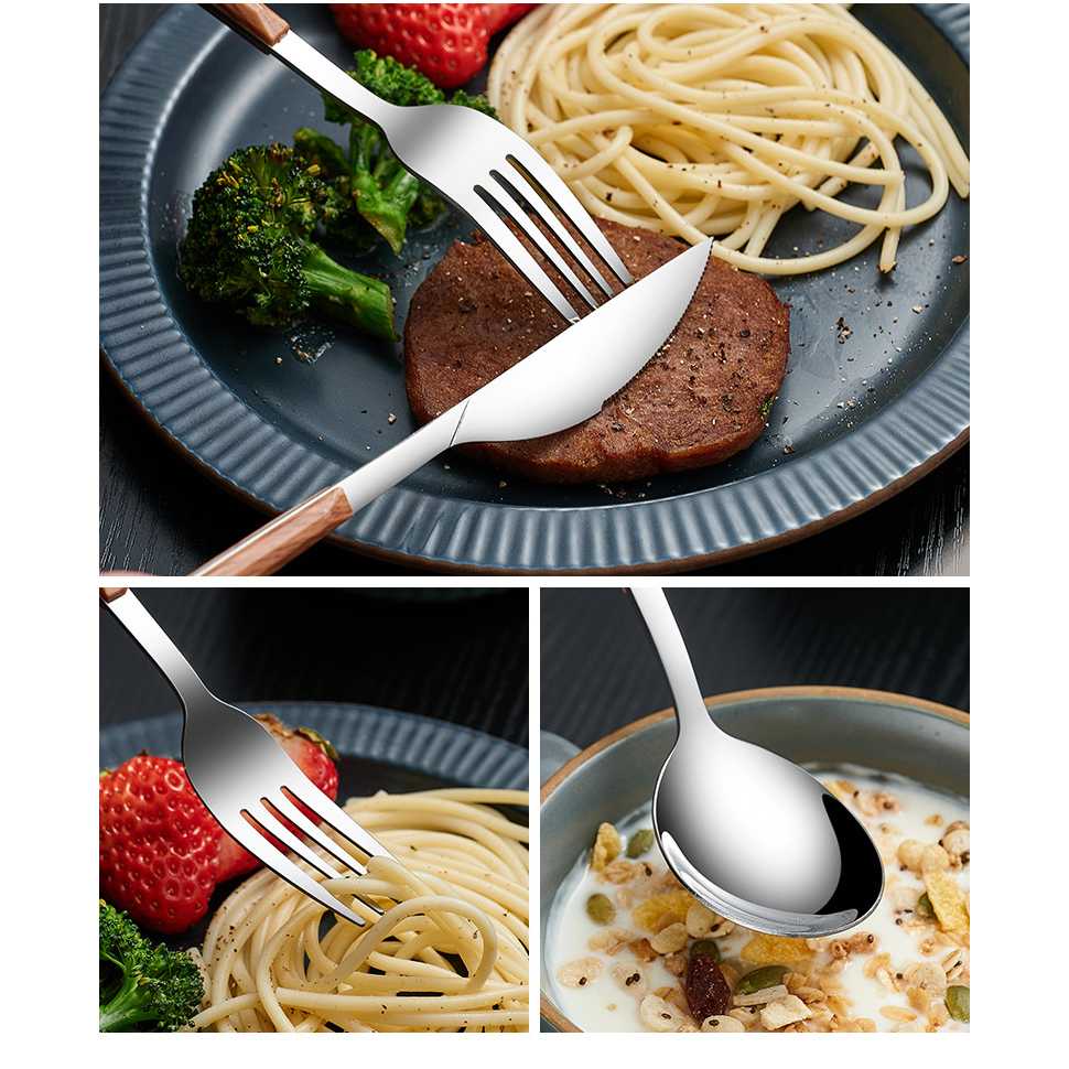[ORIGINAL] Cutlery Set Alat Perlengkapan Makan Sendok Garpu Pisau Spoon Hotel Travel Murah Terbaru