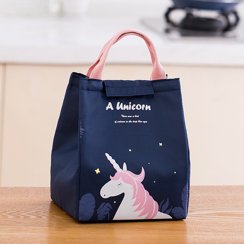 Lunch Bag Tahan Panas Motif Unicorn - Cooler Bag Tahan Panas dan Dingin - Cooler Bag Asi