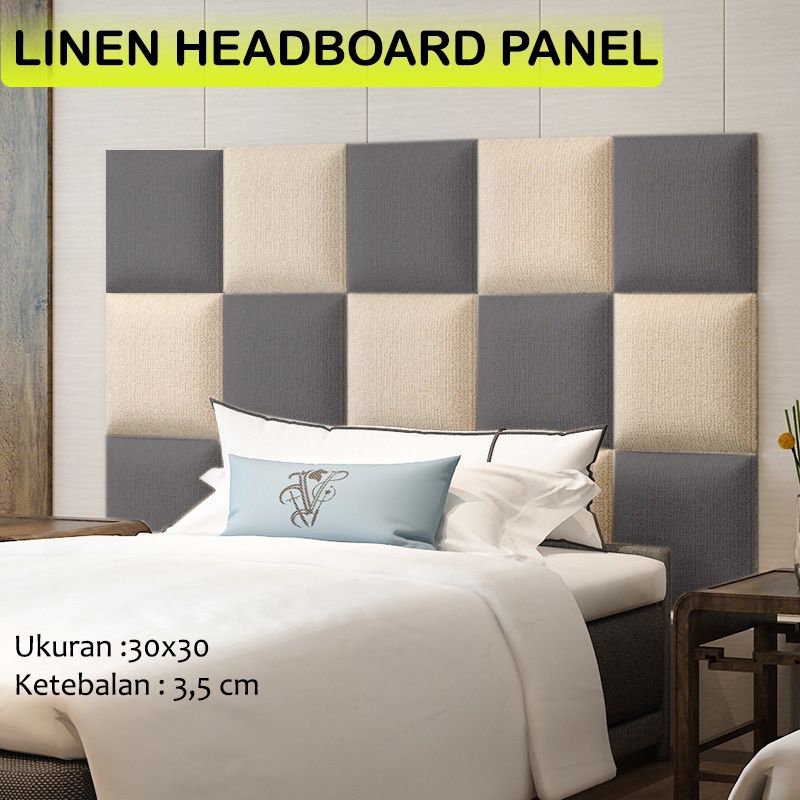 HEADBOARD LINEN | Headboard  Wallpanel Dinding Wallpaper Stiker Dinding Kedap Suara Wall panel