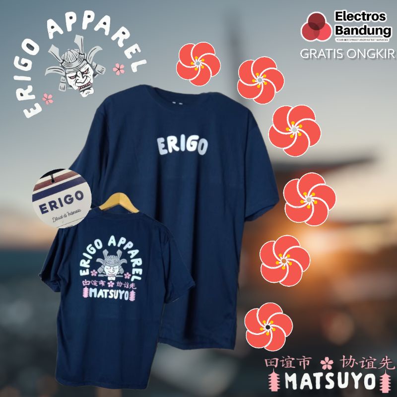 Kaos Erigo Unisex T-shirt Erigo Apparel MATSUYO Baju Distro Atasan Lengan Pendek - Tshirt Distro Cot