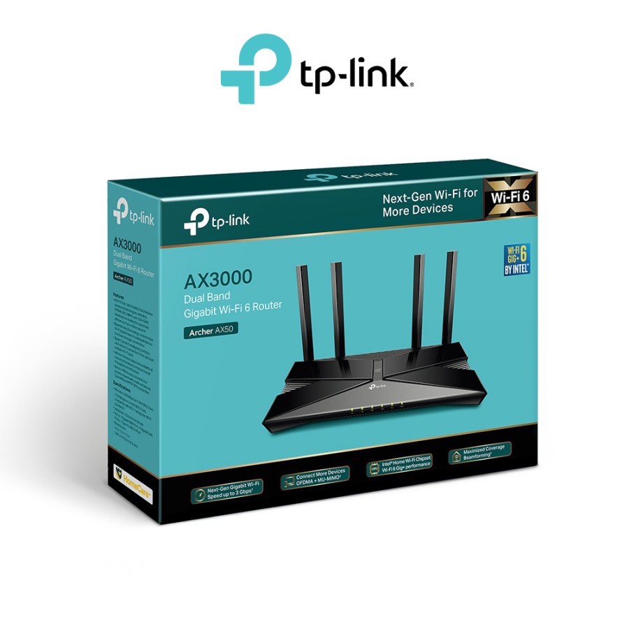 TP-LINK Archer AX50 AX3000 Dual Band Gigabit Wi-Fi 6 Router