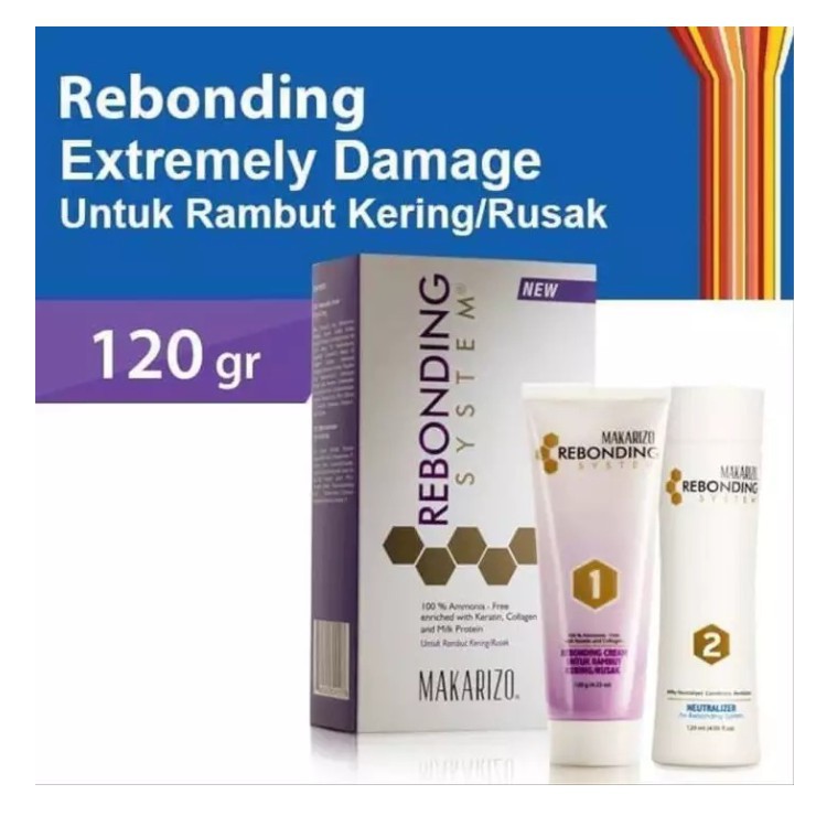 ✨LACIKOSME✨ MAKARIZO REBONDING SYSTEM CREAM SUPER GOLD FOR CURLY HAIR 120GR