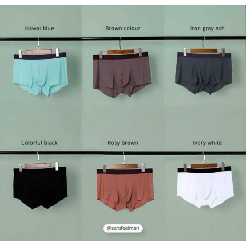 Zerofeelman zero feel man original celana dalam pria sejati boxer nyaman lembut inner pants