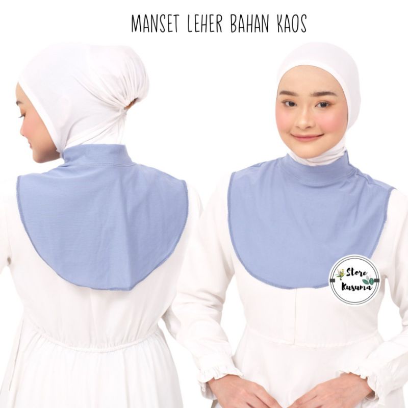 Manset Leher Bahan Kaos pe/Manset Penutup Leher bahan kaos rayon pe
