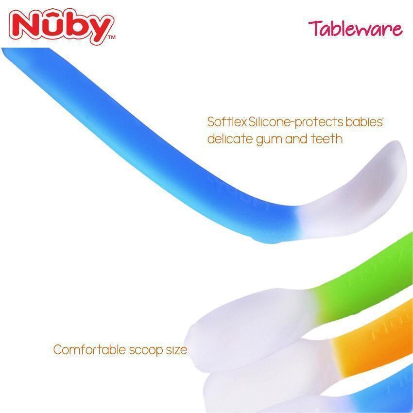 NUBY Silicone Spoon With Case Sendok bayi Silikon BPA free