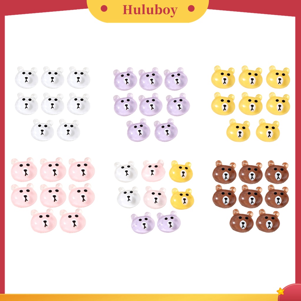 Huluboy Huluboy♡ 8pcs / Kantong Aksesoris Dekorasi Nail Art Universal Bahan Resin