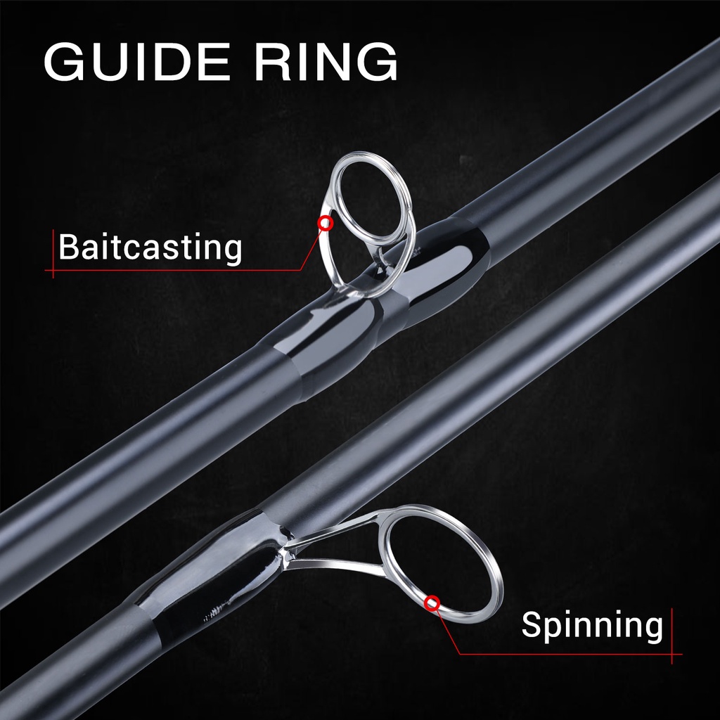 Spinning Casting Spinning Rod EVA Menangani Fleksibilitas Yang Baik Kekuatan Tarik Yang Kuat 2 Bagian 3 Bagian 1.65m 1.75m Baitcasting Fishing Rod untuk Air Asin Sungai Air Tawar Danau Memancing Ikan Mas