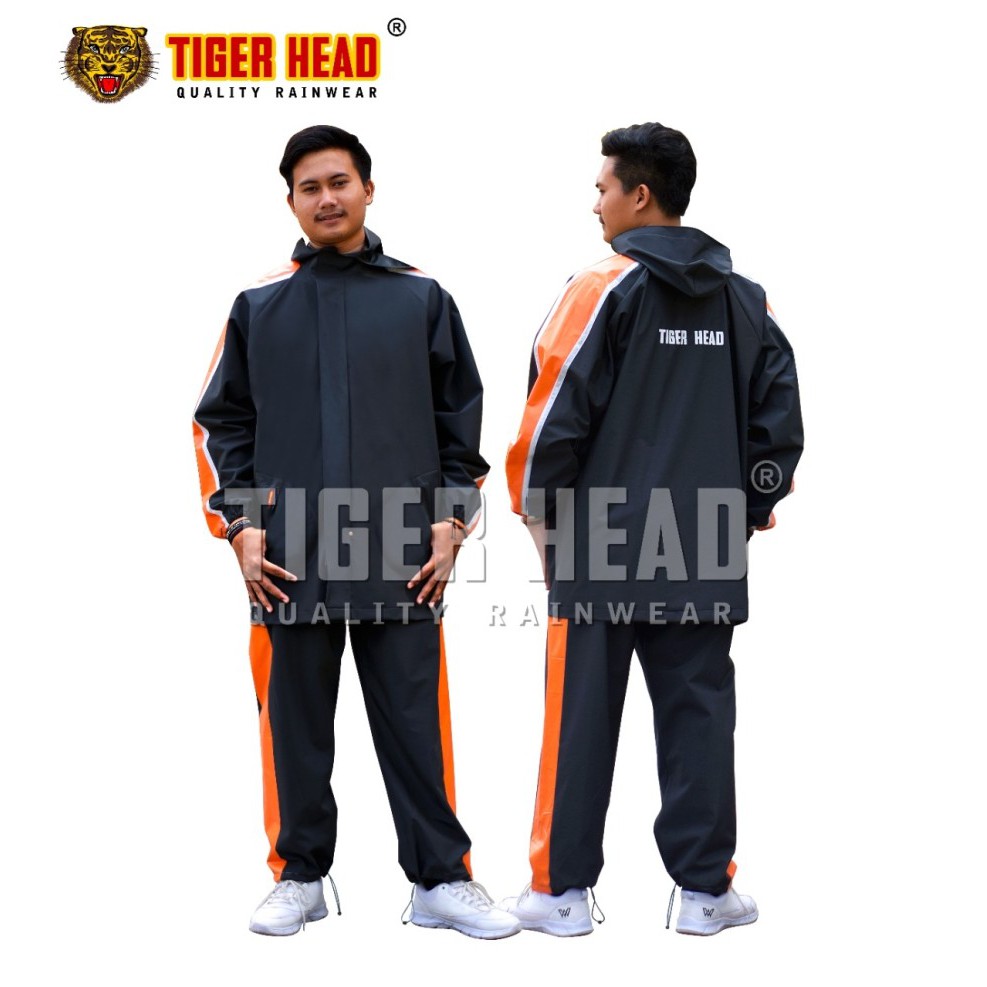 JAS HUJAN SETELAN LOGAN TIGER HEAD GOLD EDITION BIG SIZE XXL premium