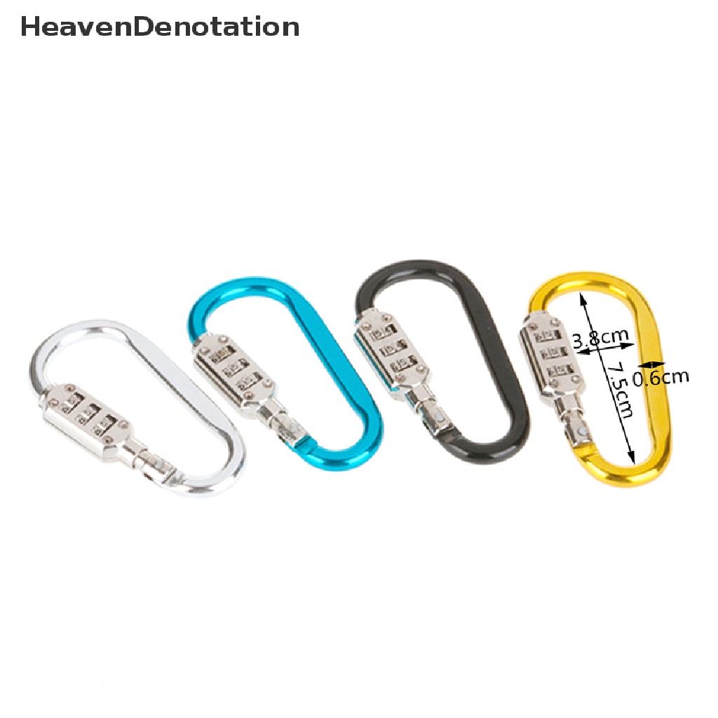 (Heavendenotation) Carabiner Pengunci Helm Sepeda / Motor Anti Maling Dengan Password