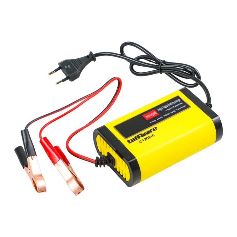 Charger Aki Portable 2A/12V Mobil Motor Digital Display Casan Aki Alat Cas Aki Carger Aki