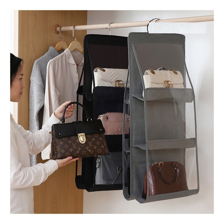 Double Side 6 Pocket Organizer Bags - Household Hanger Storage Bag