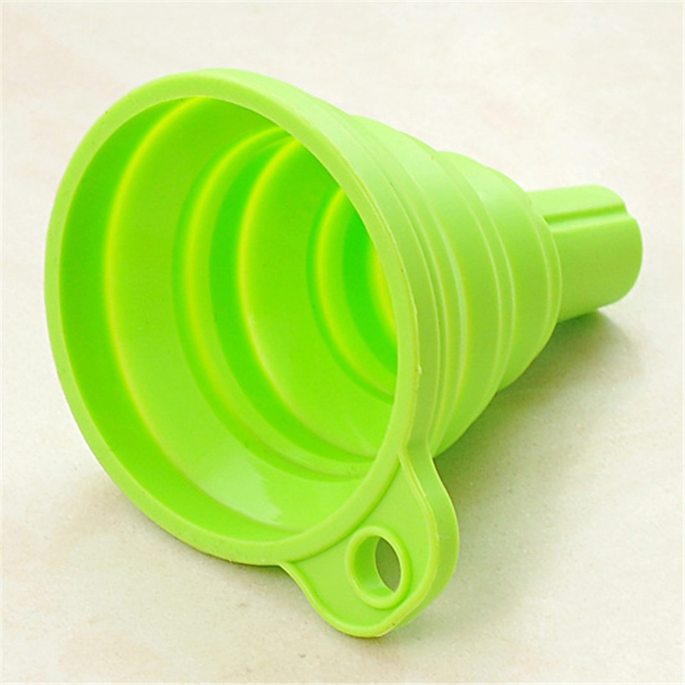 1pc Mini Silicone Foldable Funnel Collapsible Hopper Kitchen Cooking Tools Practical Kitchen Gadgets