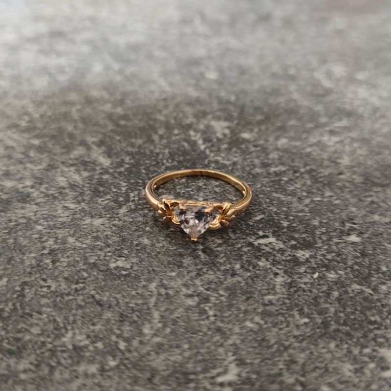 Cincin Xuping Fashion Simple Mata satu Warna Gold C03047