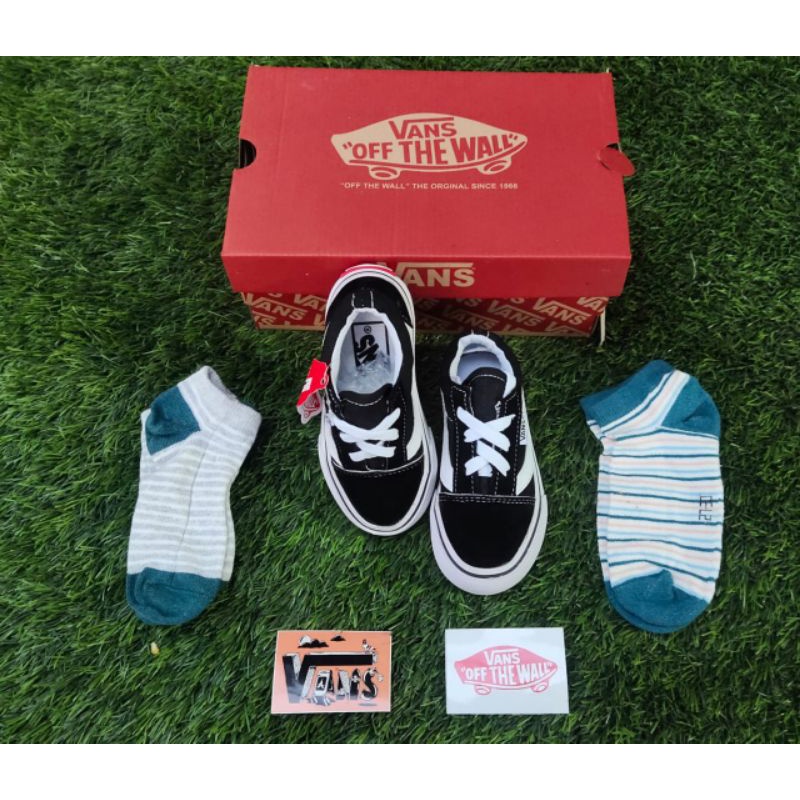 SEPATU V4NS ANAK OLD SKOOL BLACK WHITE  SEPATU ANAK PEREMPUAN SEPATU ANAK LAKI LAKI SNEAKERS ANAK