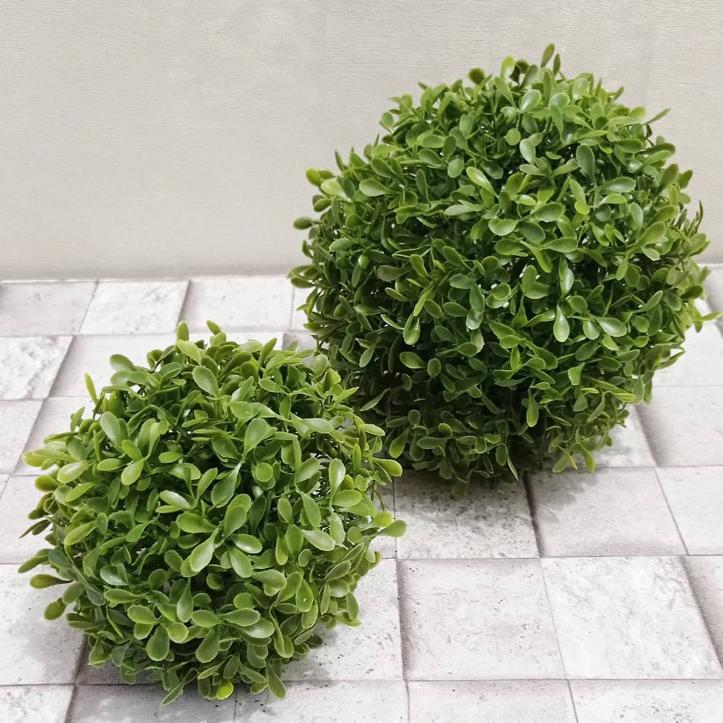 Rumput Bola Bonsai/Bonsai Bola Hias Artificial/Tanaman Hias Plastik/Bunga Hias 0109