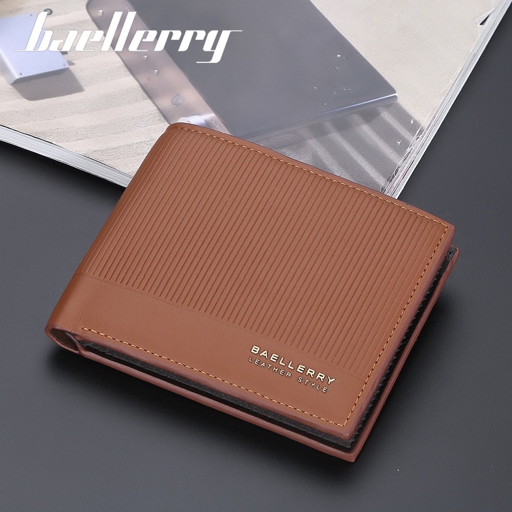 ORIGINAL BAELLERRY DOMPET UANG LIPAT TEBAL KULIT SINTETIS DR088