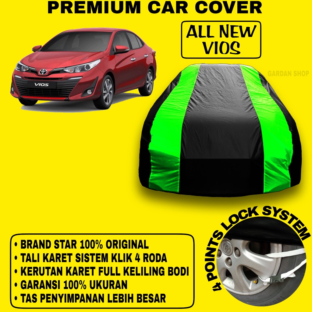 Body Cover ALL NEW VIOS Sarung Strip HIJAU Penutup Pelindung Bodi Mobil All New Vios PREMIUM