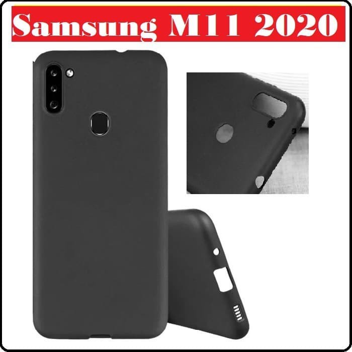 BLACK MATTE CASE SAMSUNG GALAXY M11 - SOFTCASE SLIM MATTE DOVE HITAM