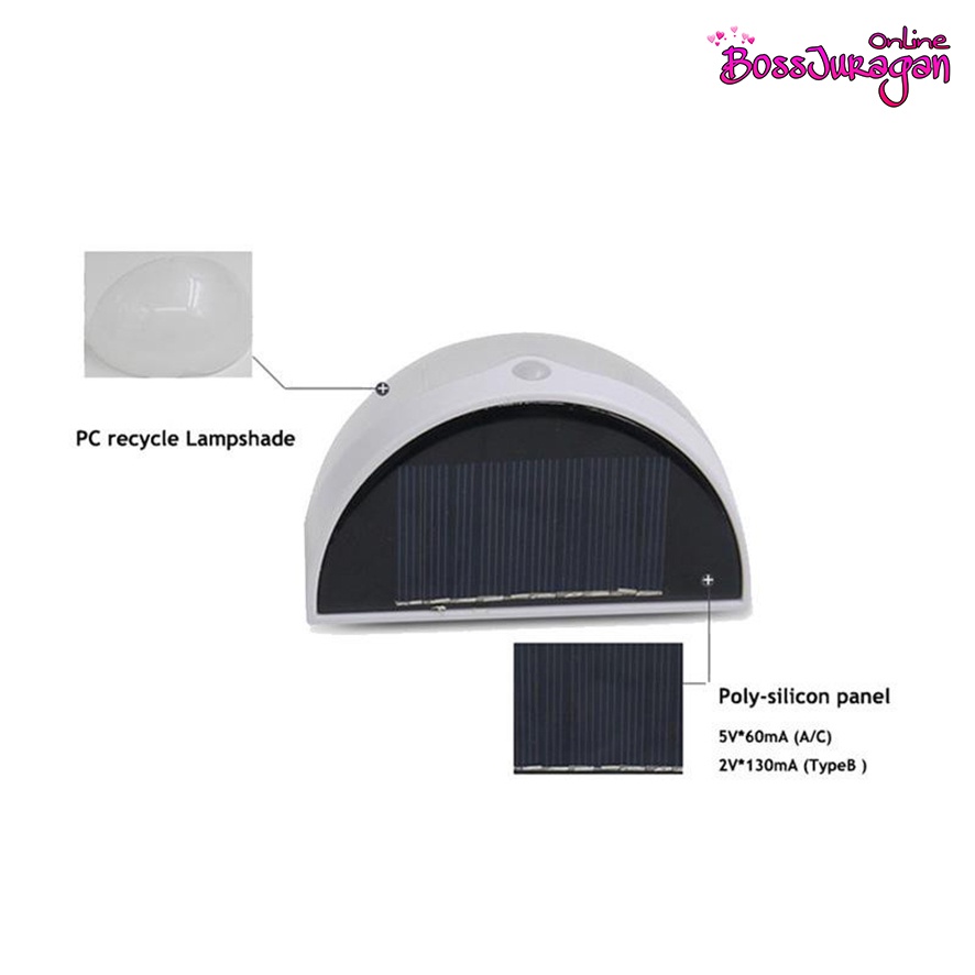 (BOSS) Lampu Teras Tenaga Surya / Lampu Taman Solar Cell