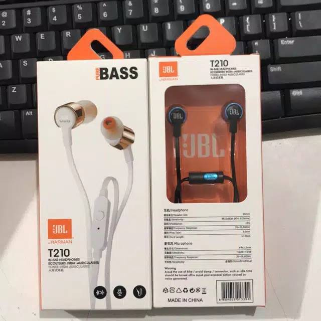 PROMO Hf Handsfree Headset JBL T210 Extraa Bass Packing Import