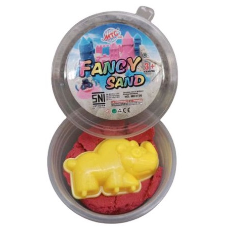 MD 3726 Mainan pasir ajaib warna warni kemasan cup / FANCY SAND kemasan CUP satuan / PASIR AJAIB WARNA PLUS CETAKAN