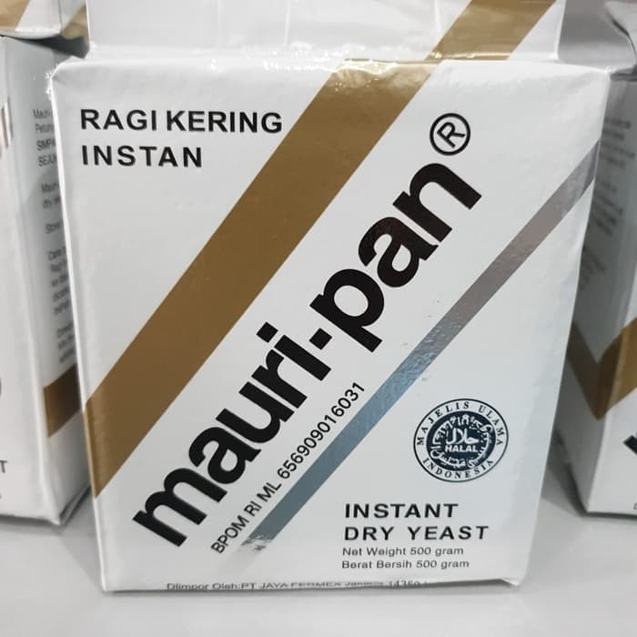 

Mauripan instant dry yeast 500 gram ragi pengembang roti donut donat