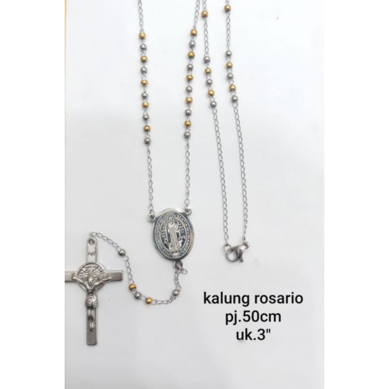 Kalung Rosario Kombinasi Titanium119